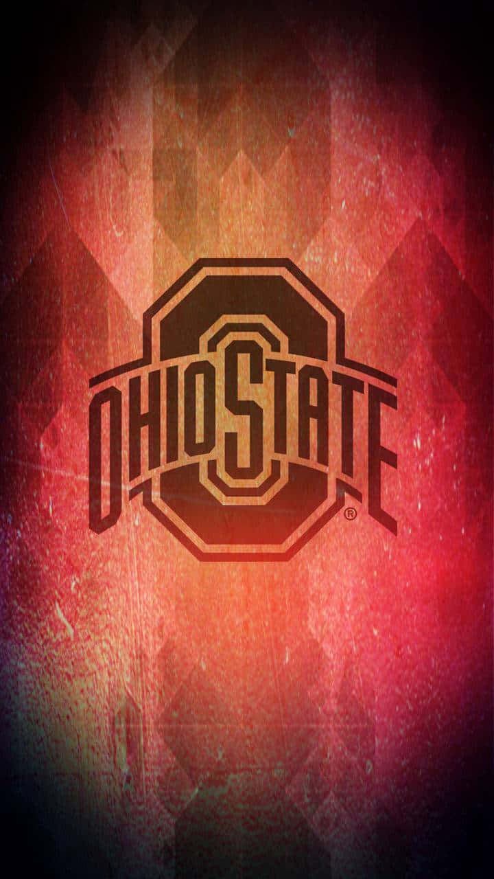 Modelloa Diamante Con Logo Della Ohio State University Sfondo