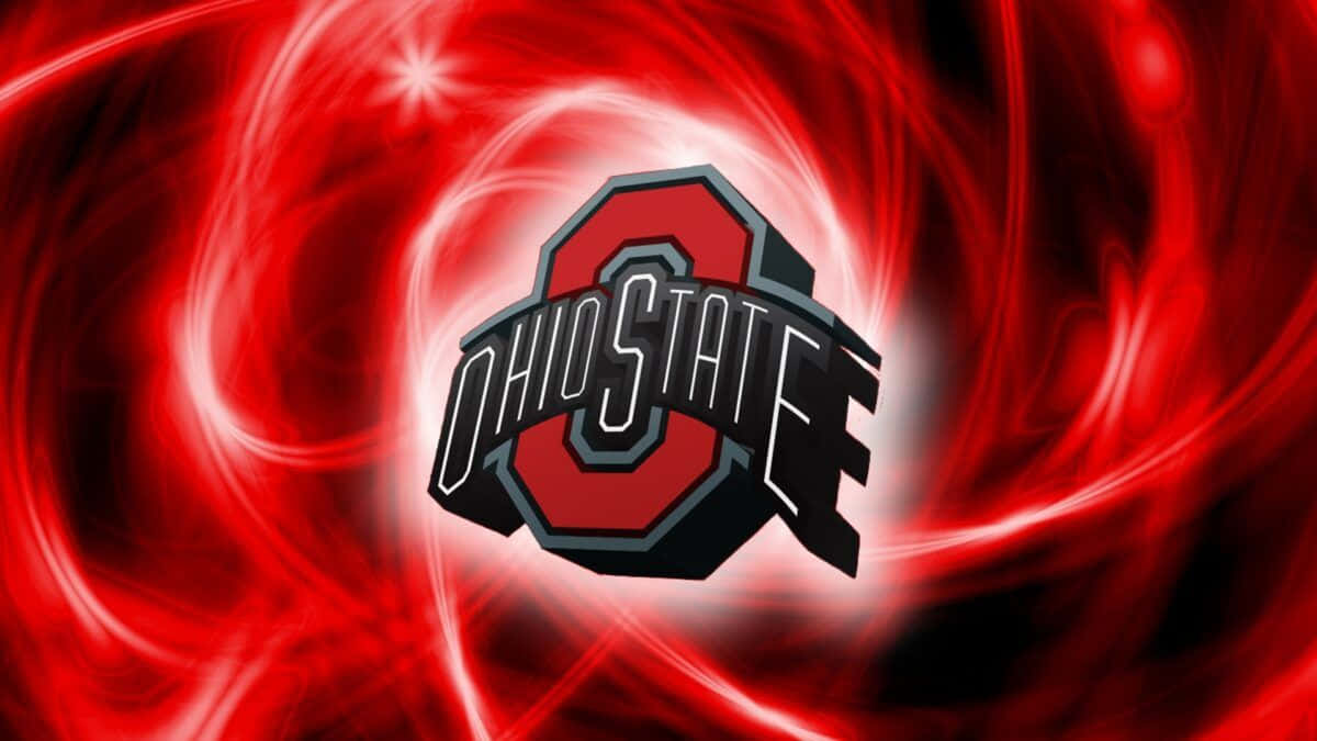 Remolinode Luz Roja Con El Logo De Ohio State. Fondo de pantalla