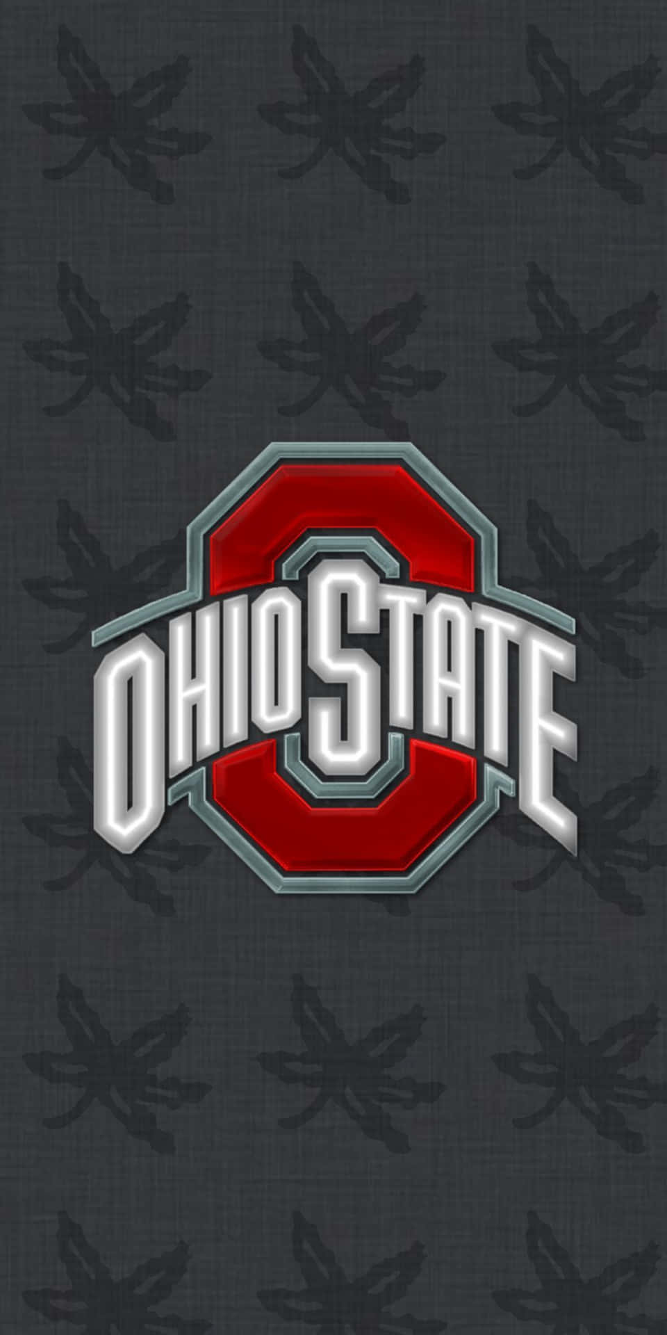 Klassischesrotes Und Weißes Logo Von Ohio State. Wallpaper