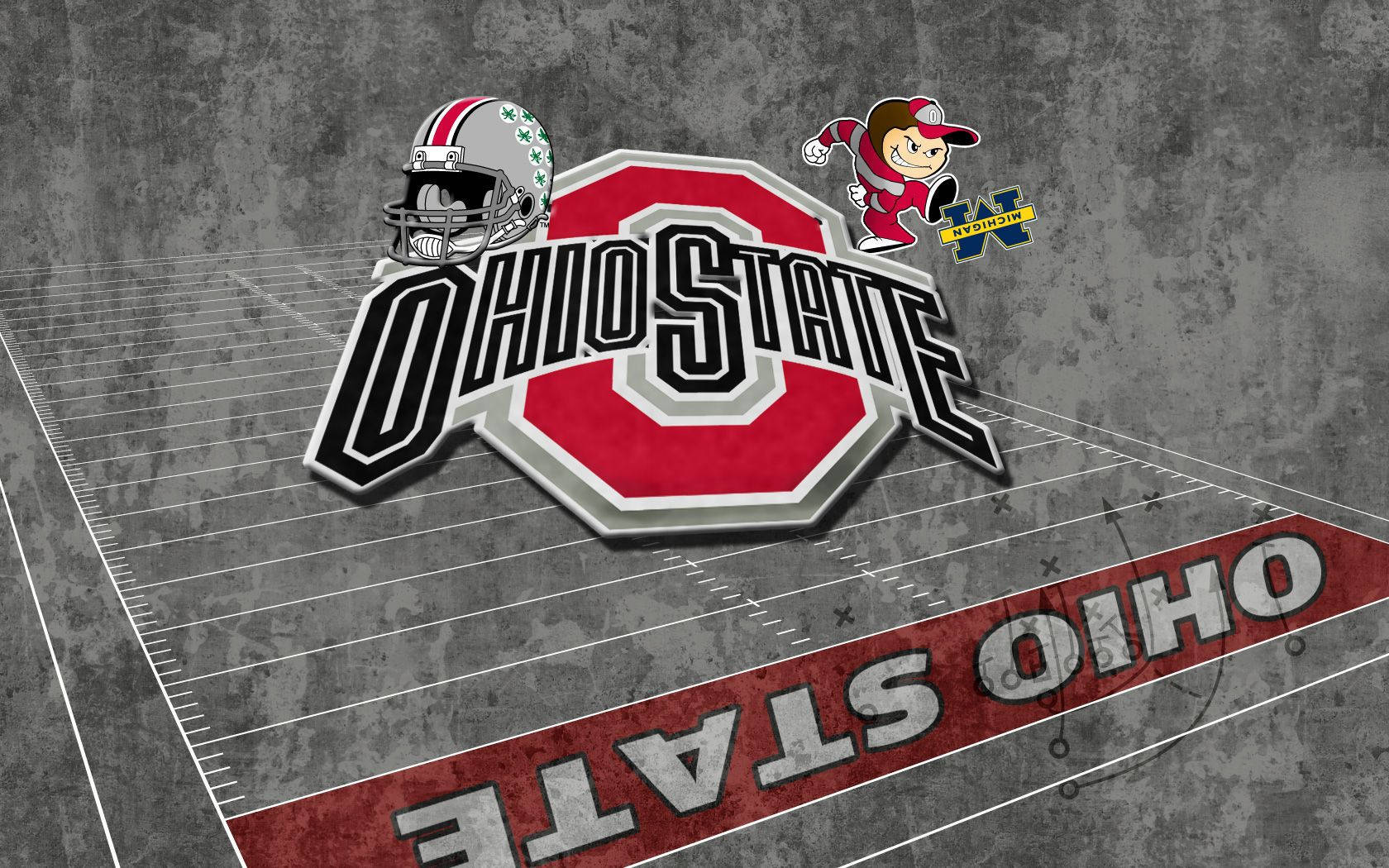 Ohio State University Logo And Field Background