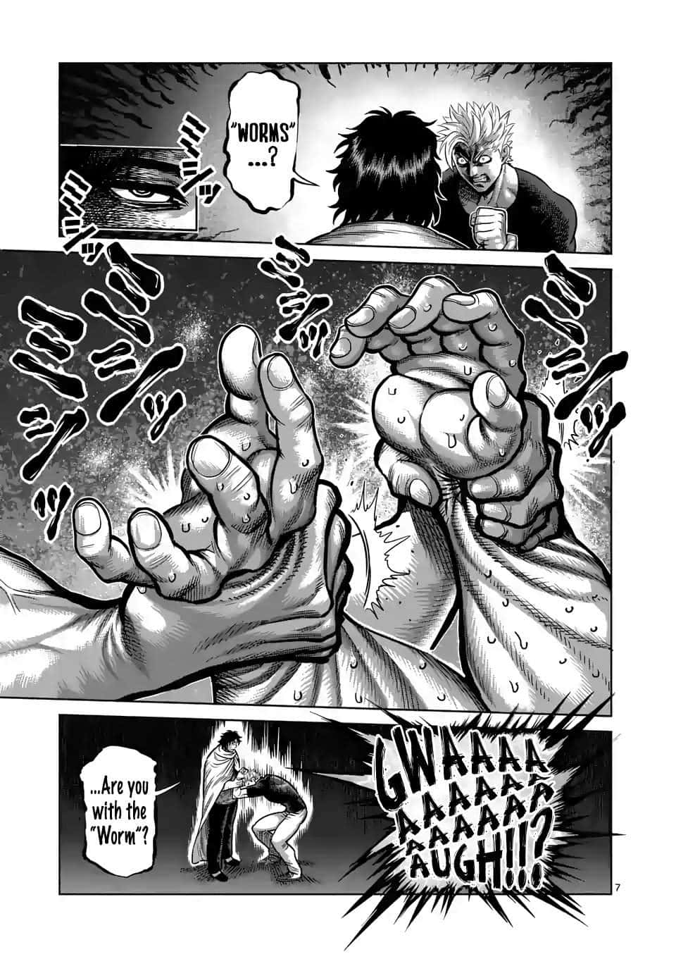 Panelde Manga De Ohma Tokita Peleando. Fondo de pantalla