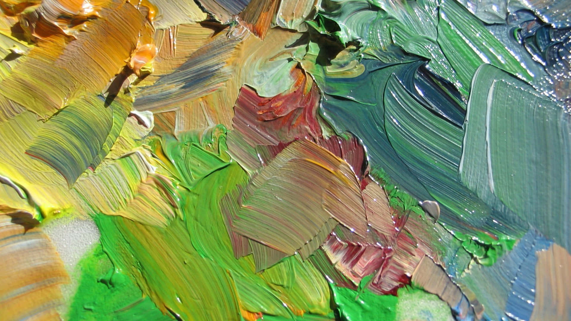 a close up of a paint palette