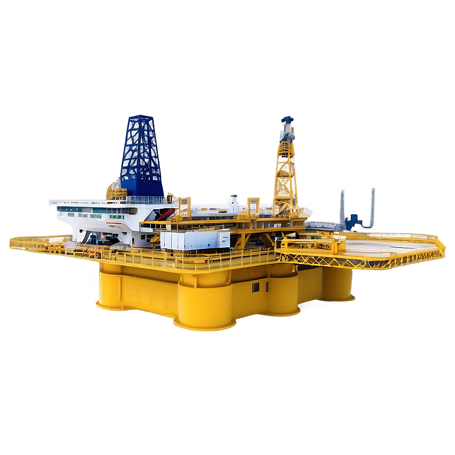 Oil Rig Helipad View Png 06122024 PNG