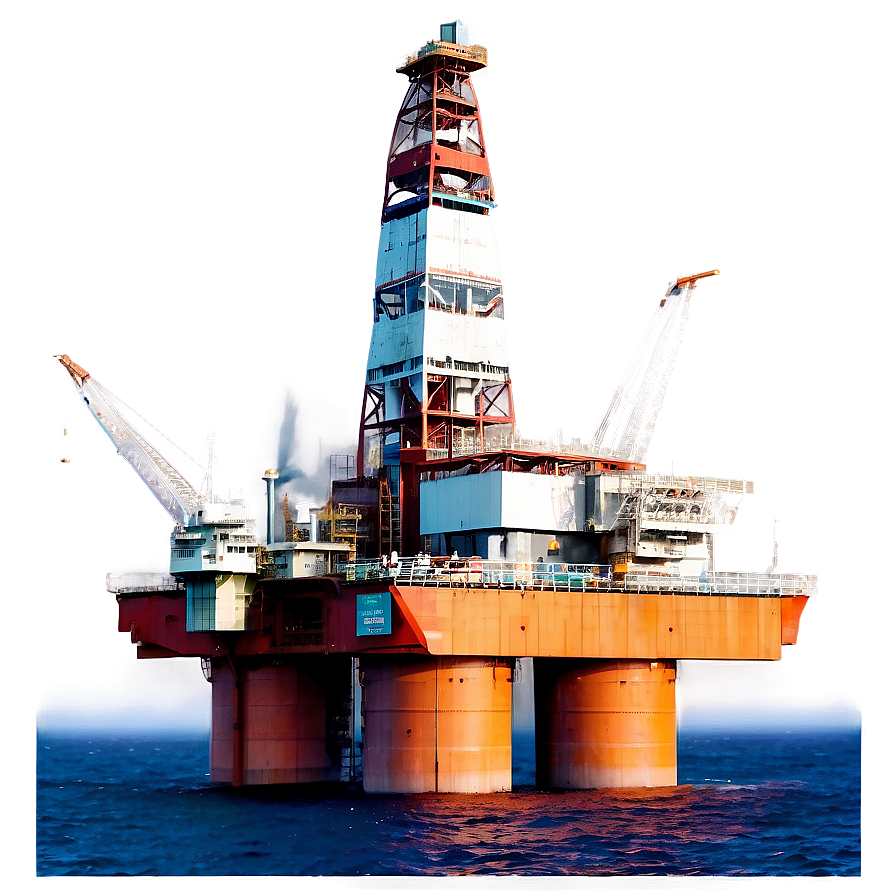 Oil Rig In Heavy Weather Png Hhn53 PNG