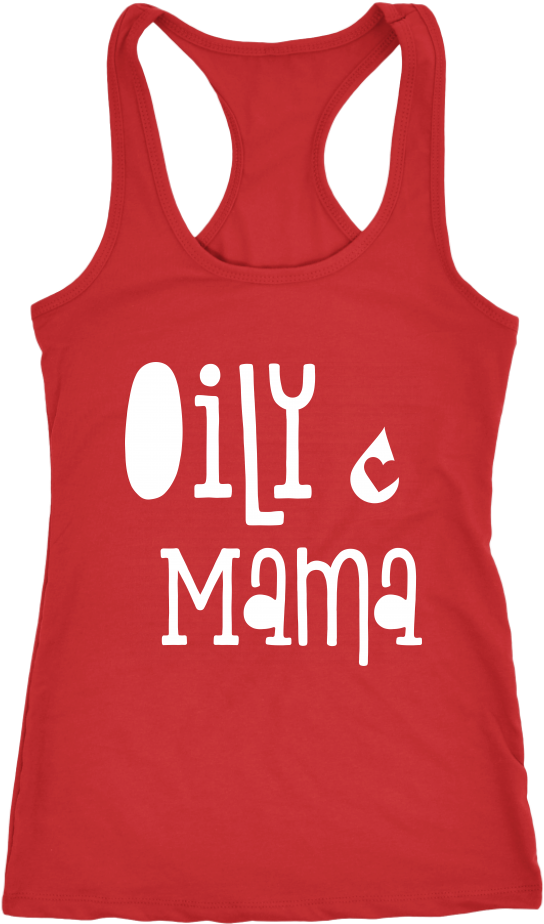 Oily Mama Red Tank Top PNG