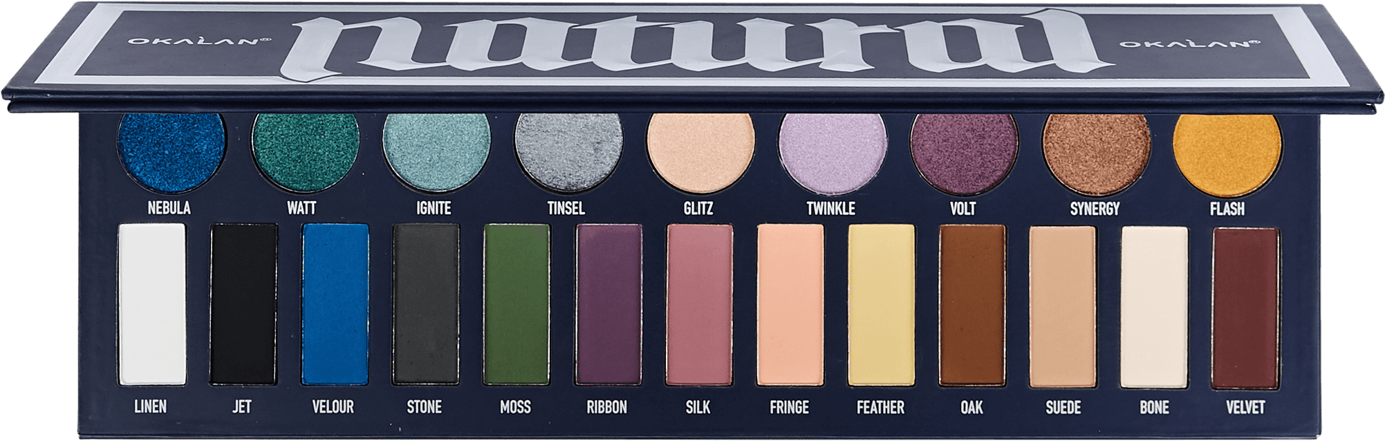 Okalan Natural Eyeshadow Palette Variety Shades PNG