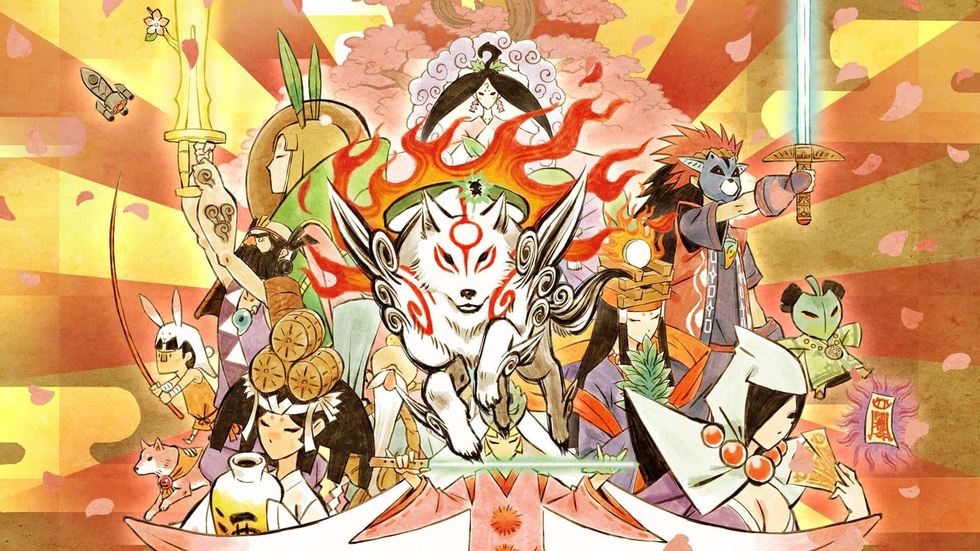 Enaffisch För En Japansk Anime-serie Wallpaper