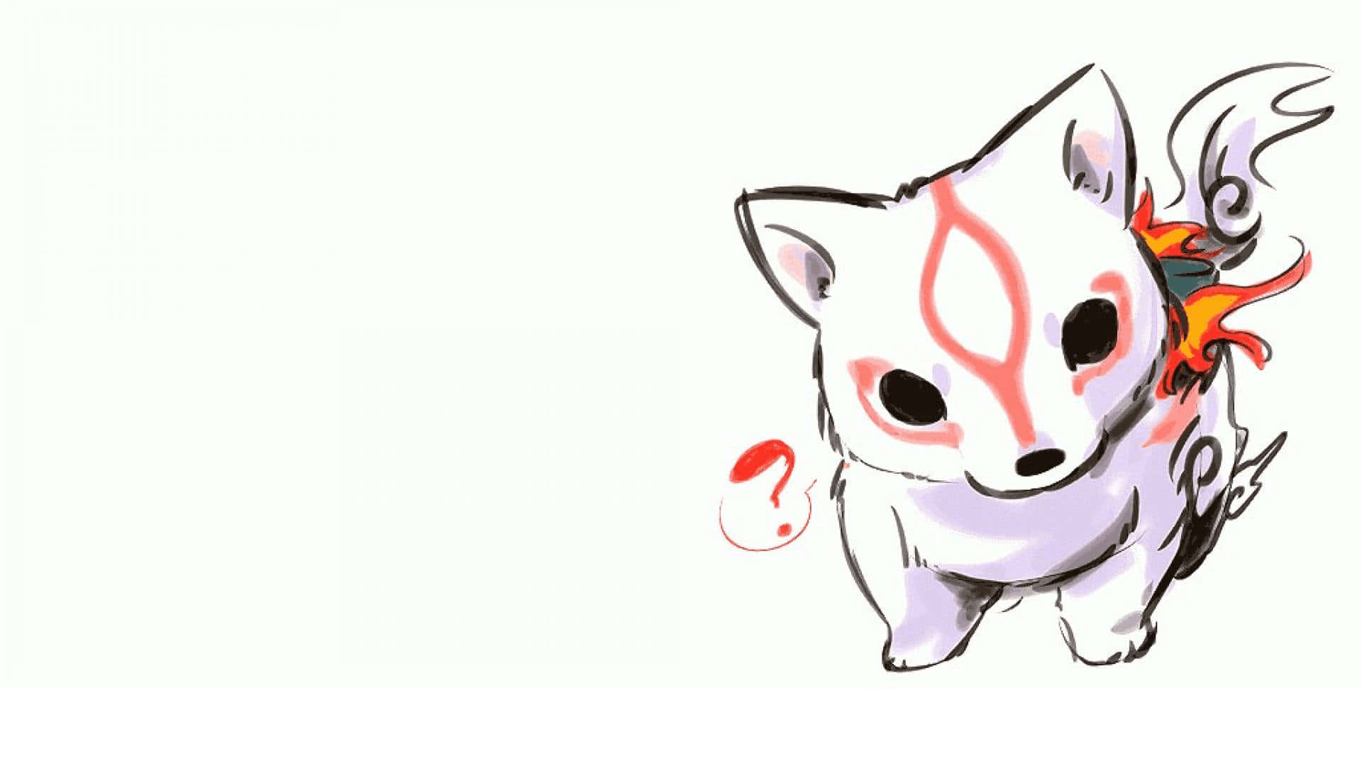 A White Dog With Red Eyes And A Red Nose Wallpaper