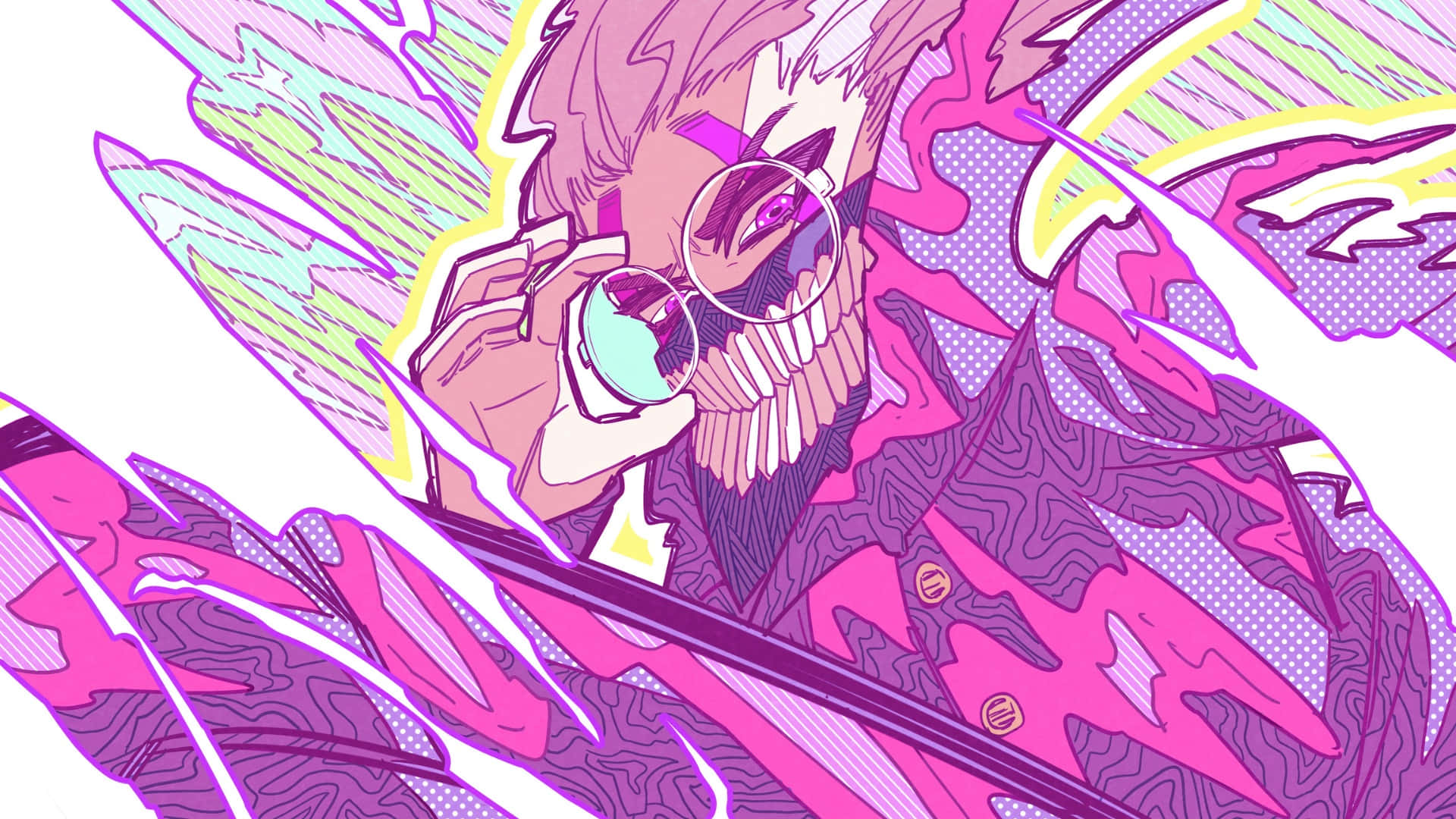 Okarun En Pose De Acción Dinámica Fondo de pantalla