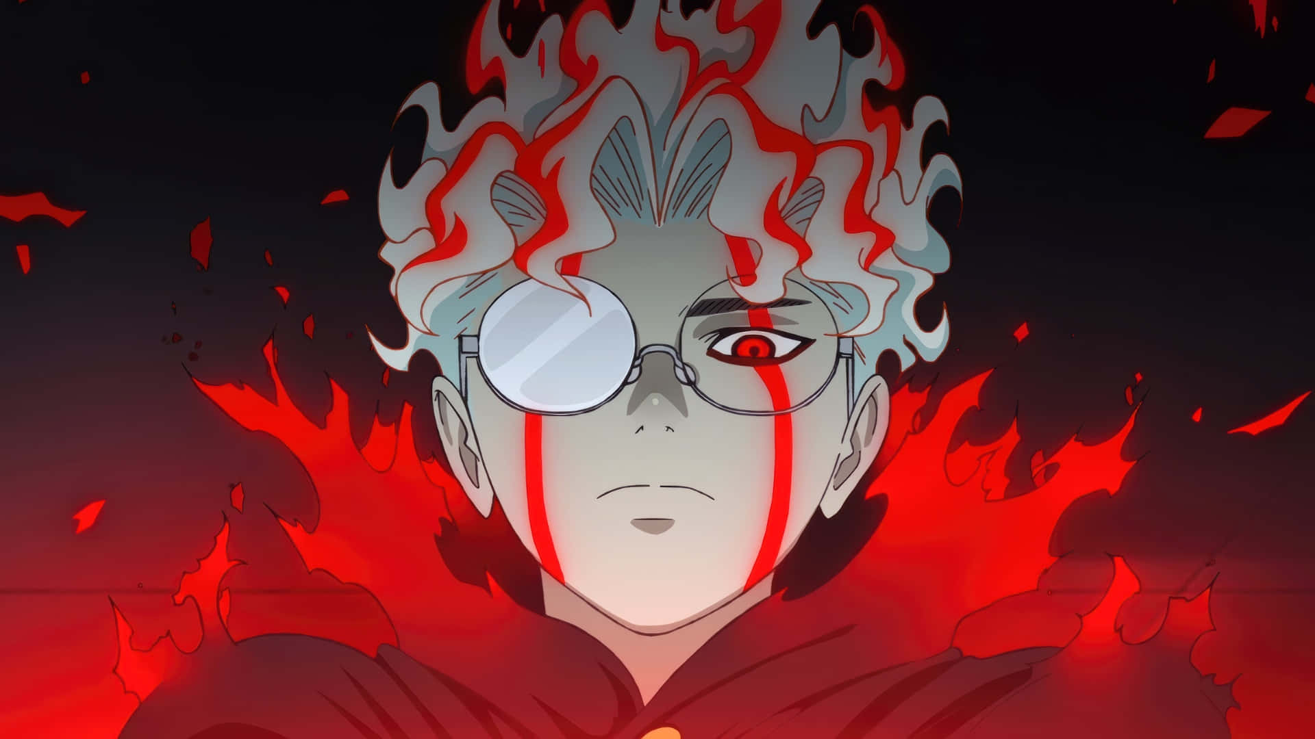 Escena Intensa De Llama Roja De Okarun Fondo de pantalla