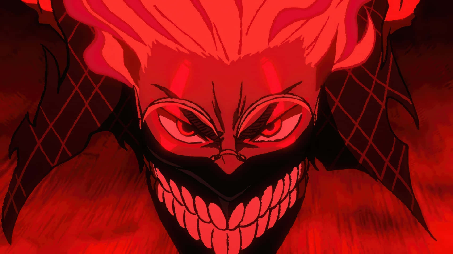 Transformación Intensa De Okarun En Rojo Fondo de pantalla