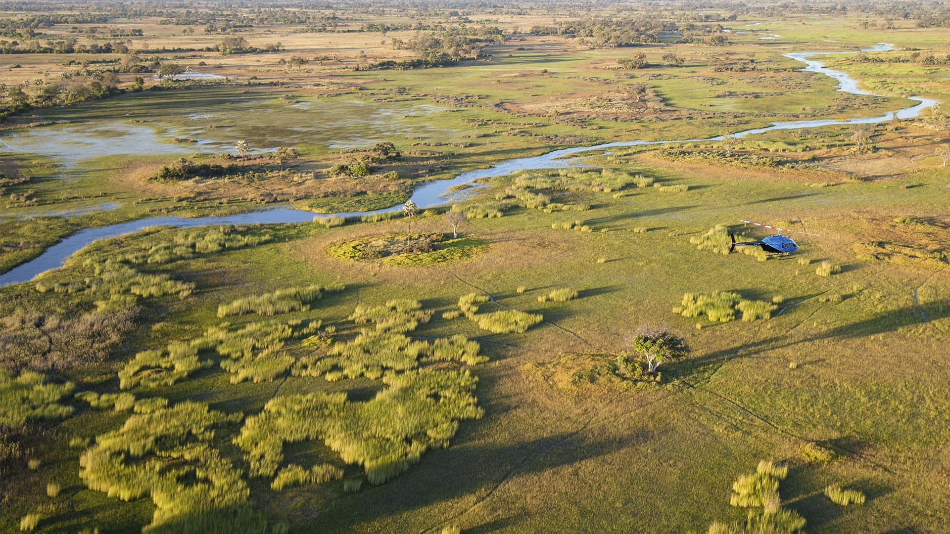 Deltadel Okavango Desde Arriba Fondo de pantalla