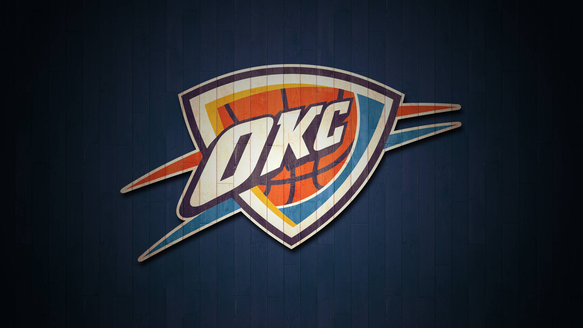 Oklahoma City Thunder Blue Background Wallpaper