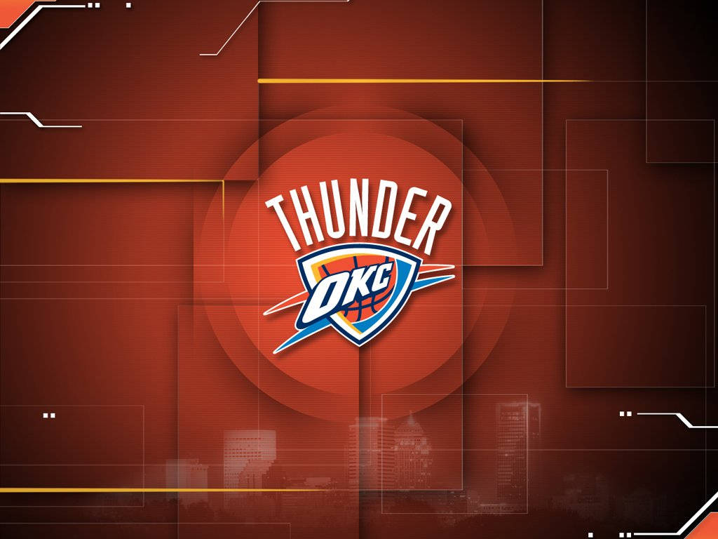 Oklahoma City Thunder Brown Abstract Background Wallpaper