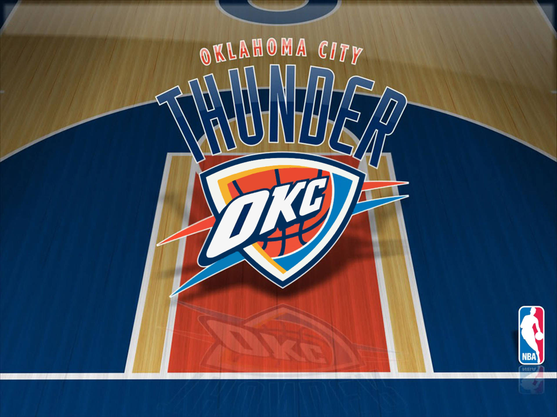 Oklahoma City Thunder Court Illustration Wallpaper