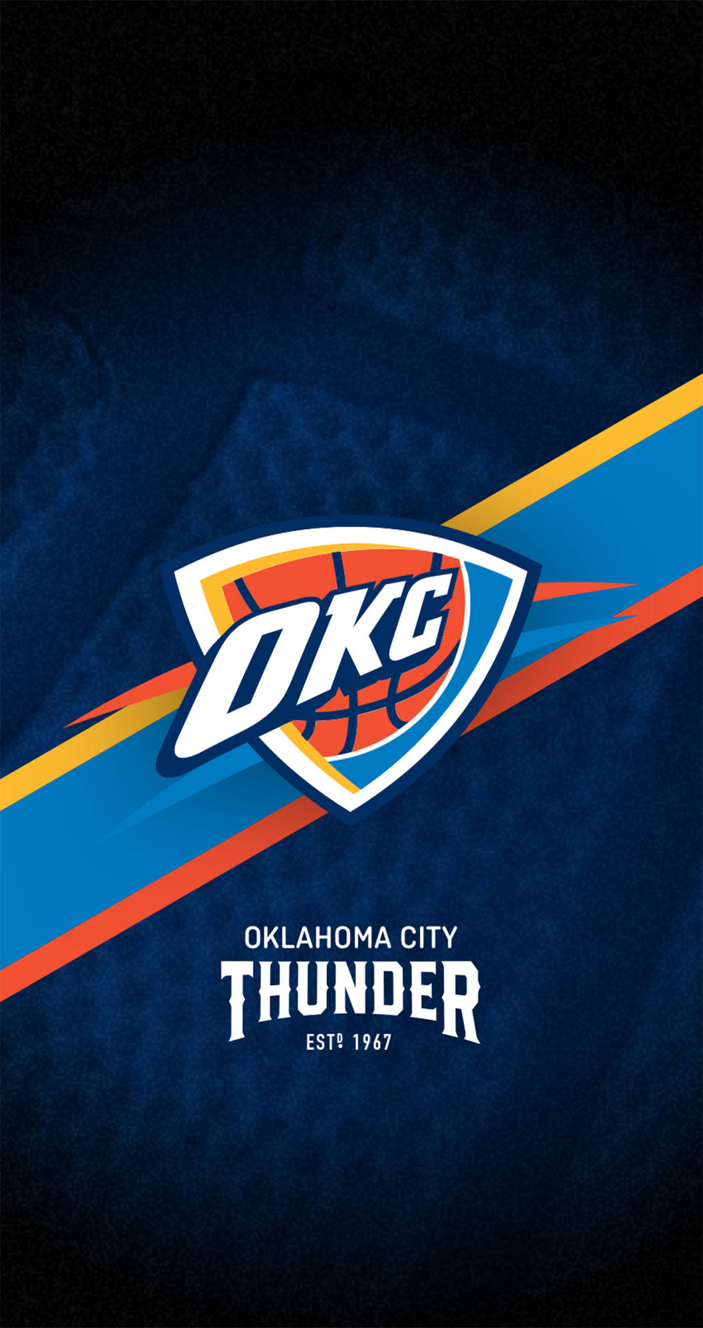 Oklahoma City Thunder Diagonal Lines Design Wallpaper