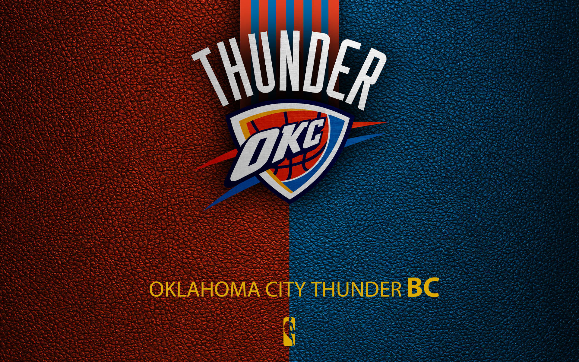 Oklahoma City Thunder Leather Design Wallpaper