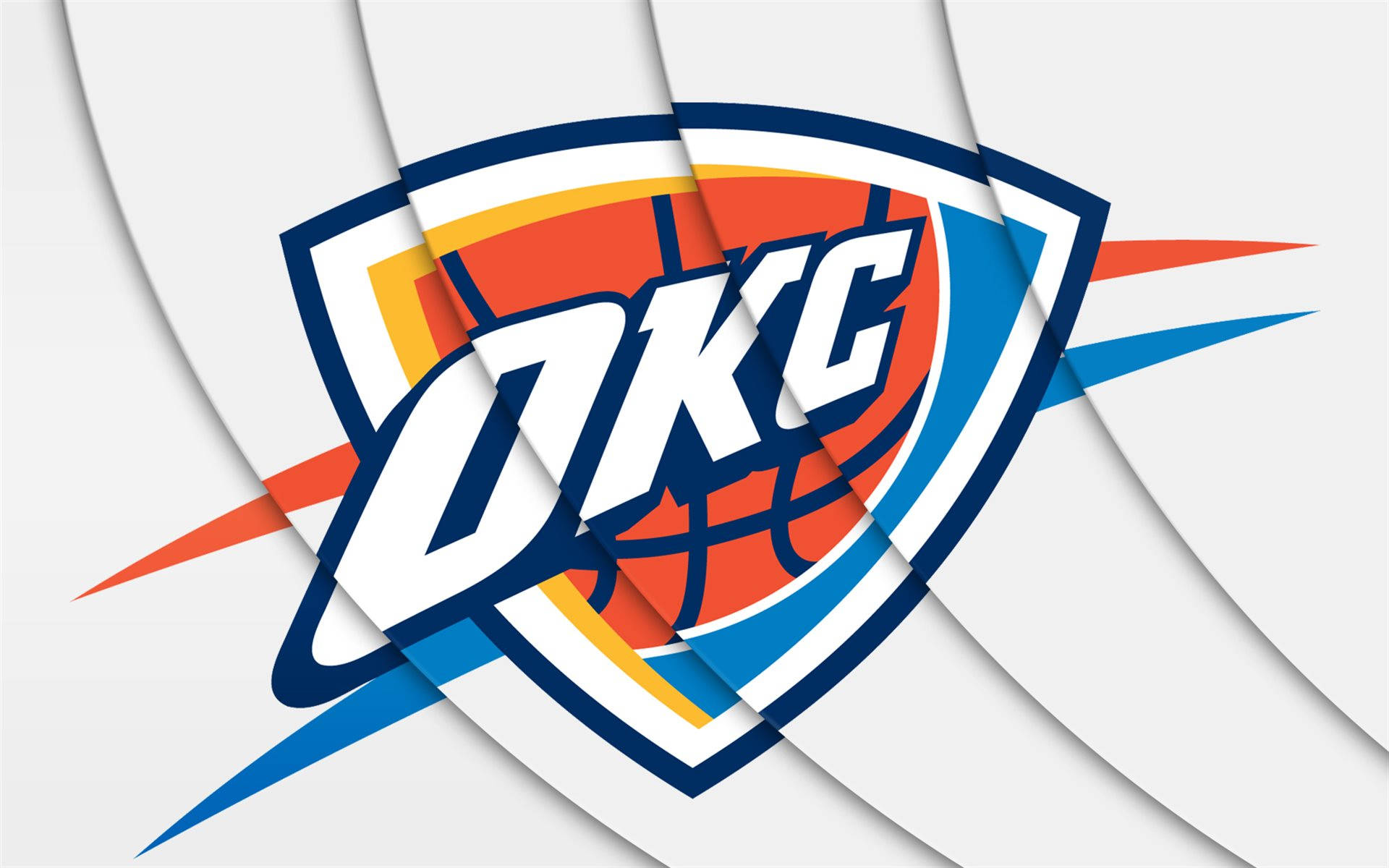 Logotipodel Oklahoma City Thunder Con Fondo Blanco. Fondo de pantalla