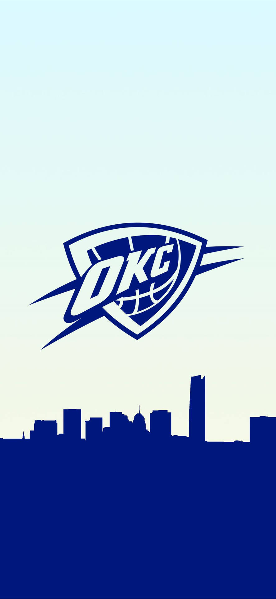 Oklahoma City Thunder Minimalist City Graphic Wallpaper
