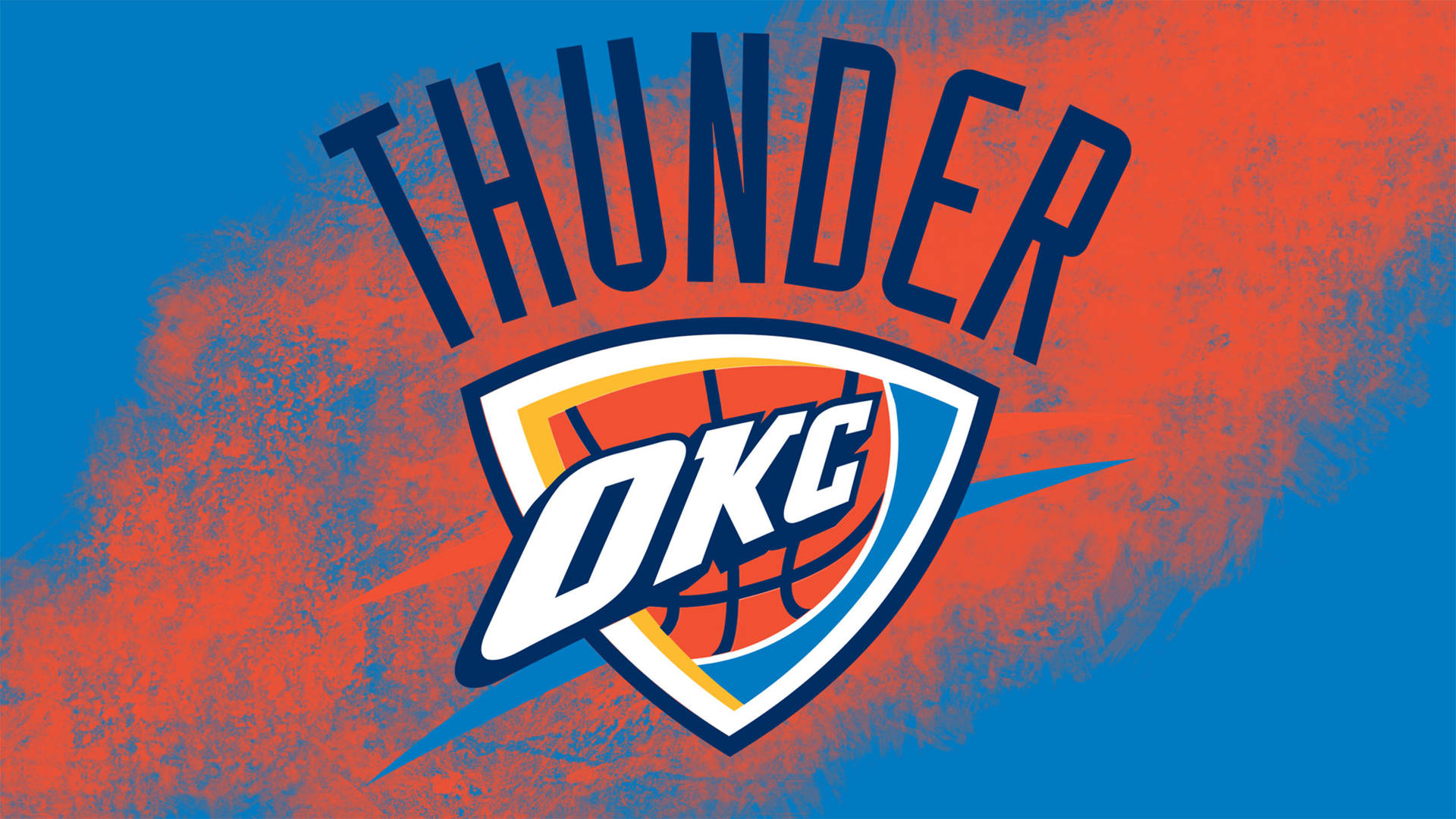 Oklahoma City Thunder Painted Design Wallpaper