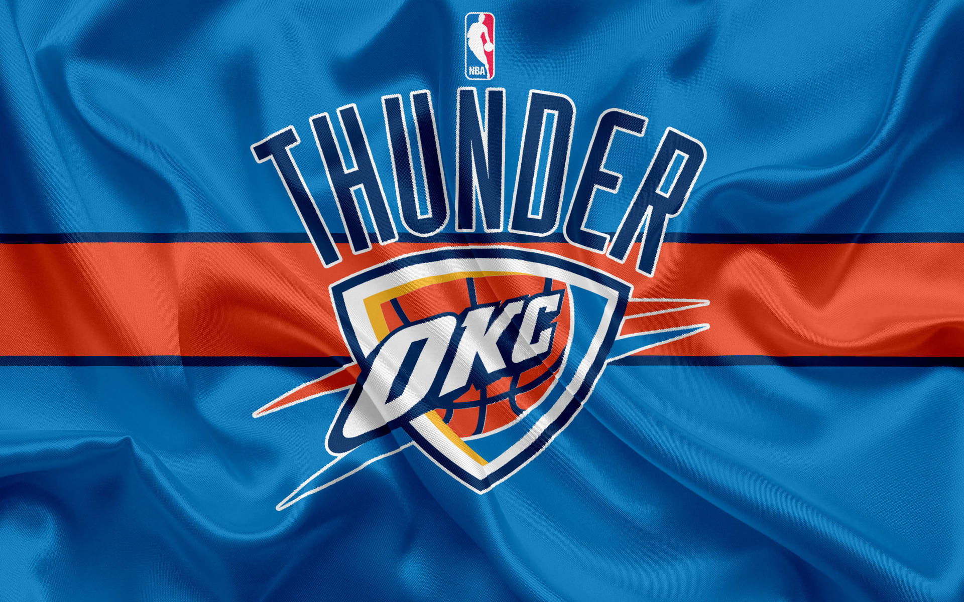 Oklahoma City Thunder Silk Flag Wallpaper