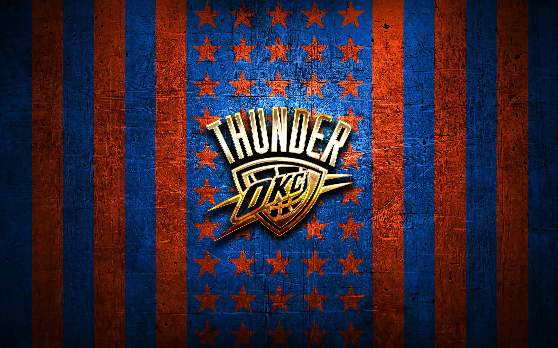 Oklahoma City Thunder Starry Design Wallpaper