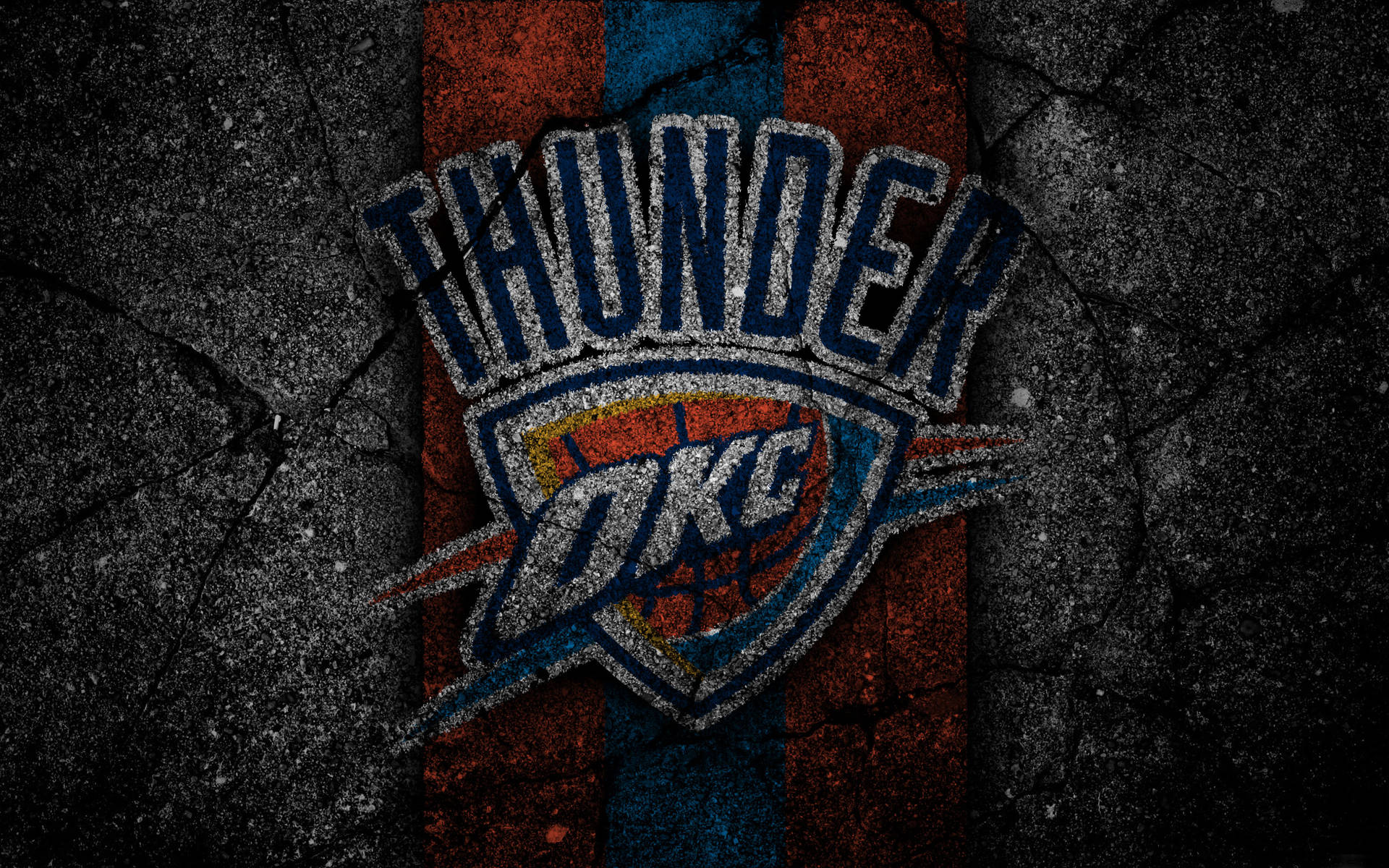 Oklahoma City Thunder Stone Design Wallpaper