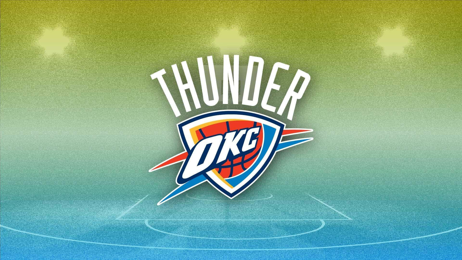 Escudoy Nombre Del Equipo Oklahoma City Thunder De Okc. Fondo de pantalla
