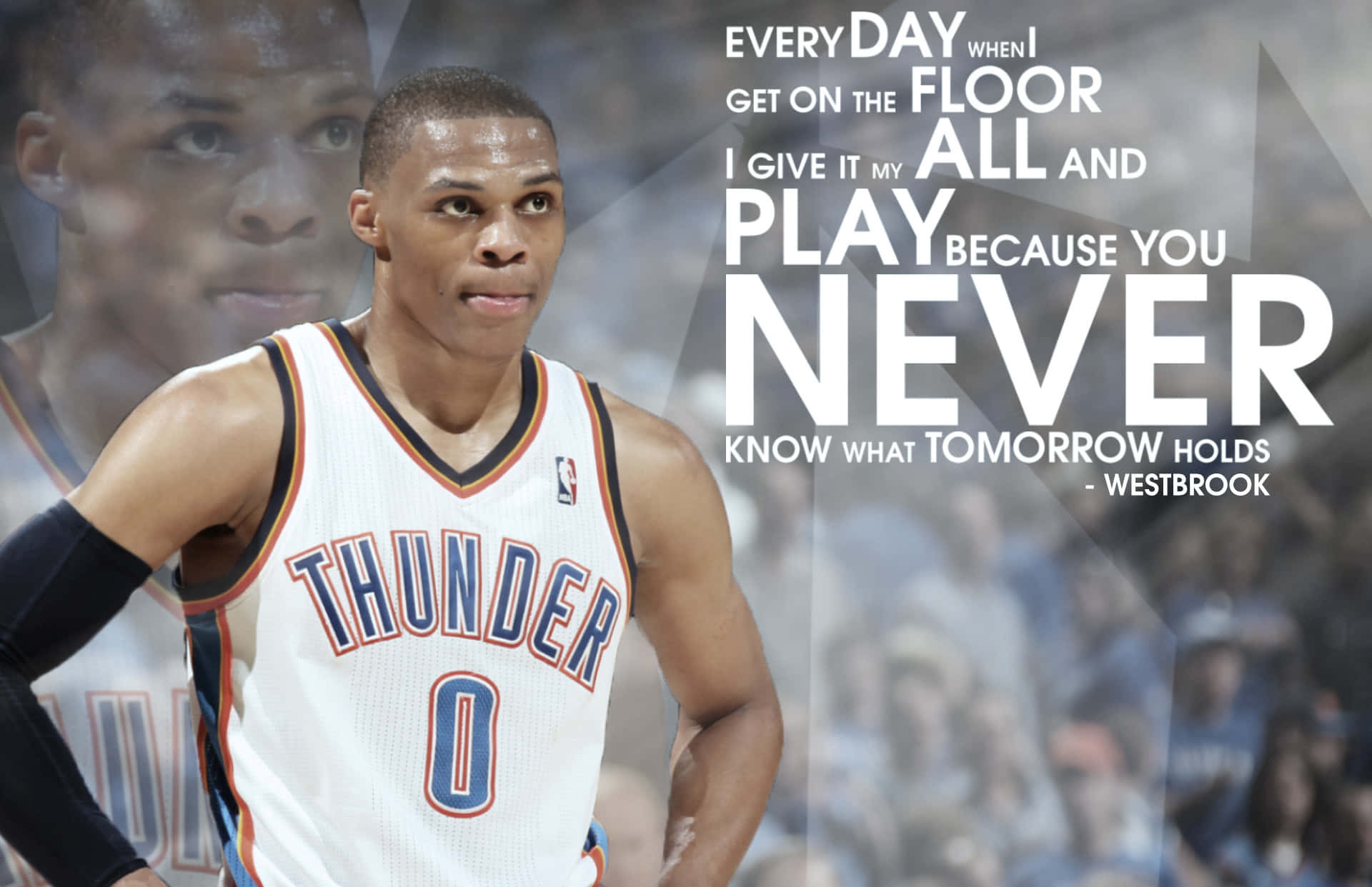 Oklahoma City Thunders Point Guard Russell Westbrook Wallpaper