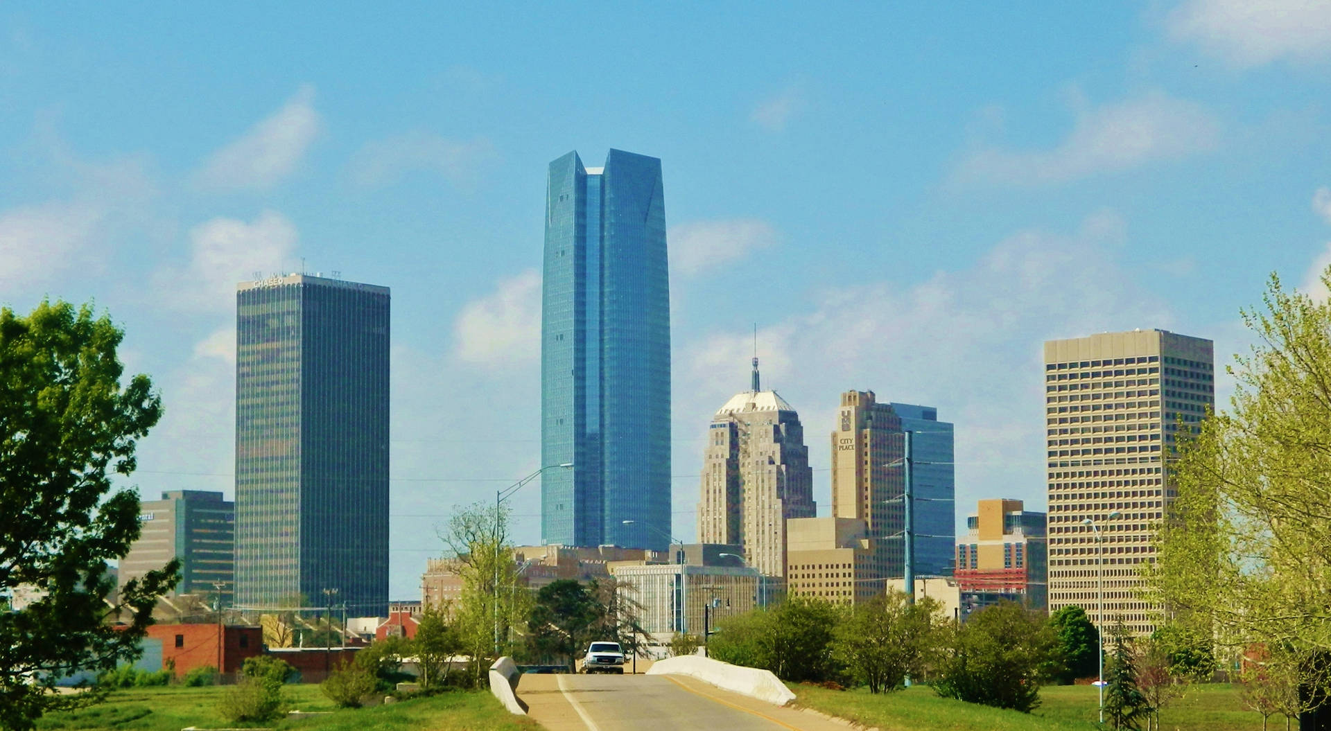 Oklahoma Cityscape Clear Skies Wallpaper