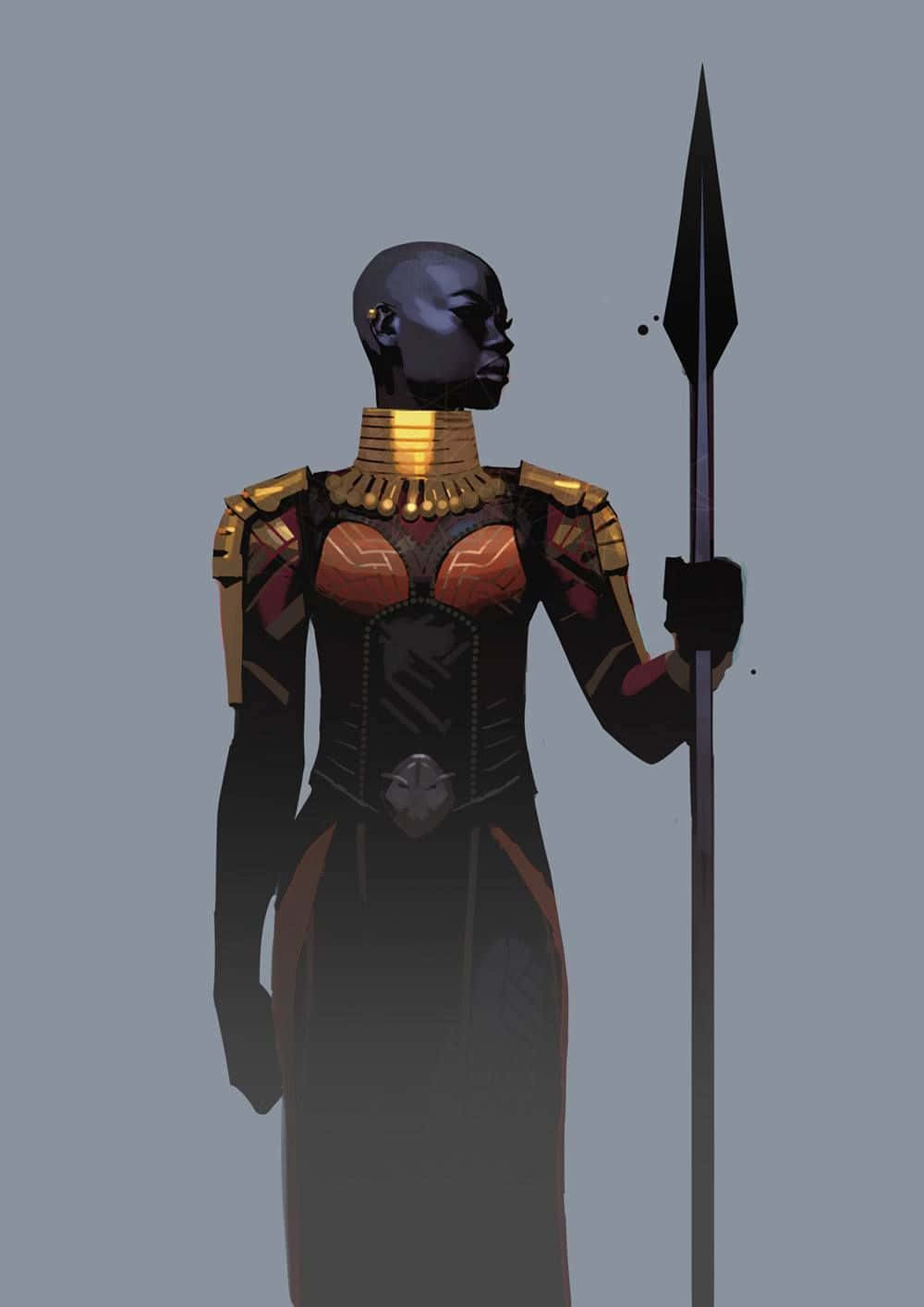 Okoye - The Fearless Warrior of Wakanda Wallpaper