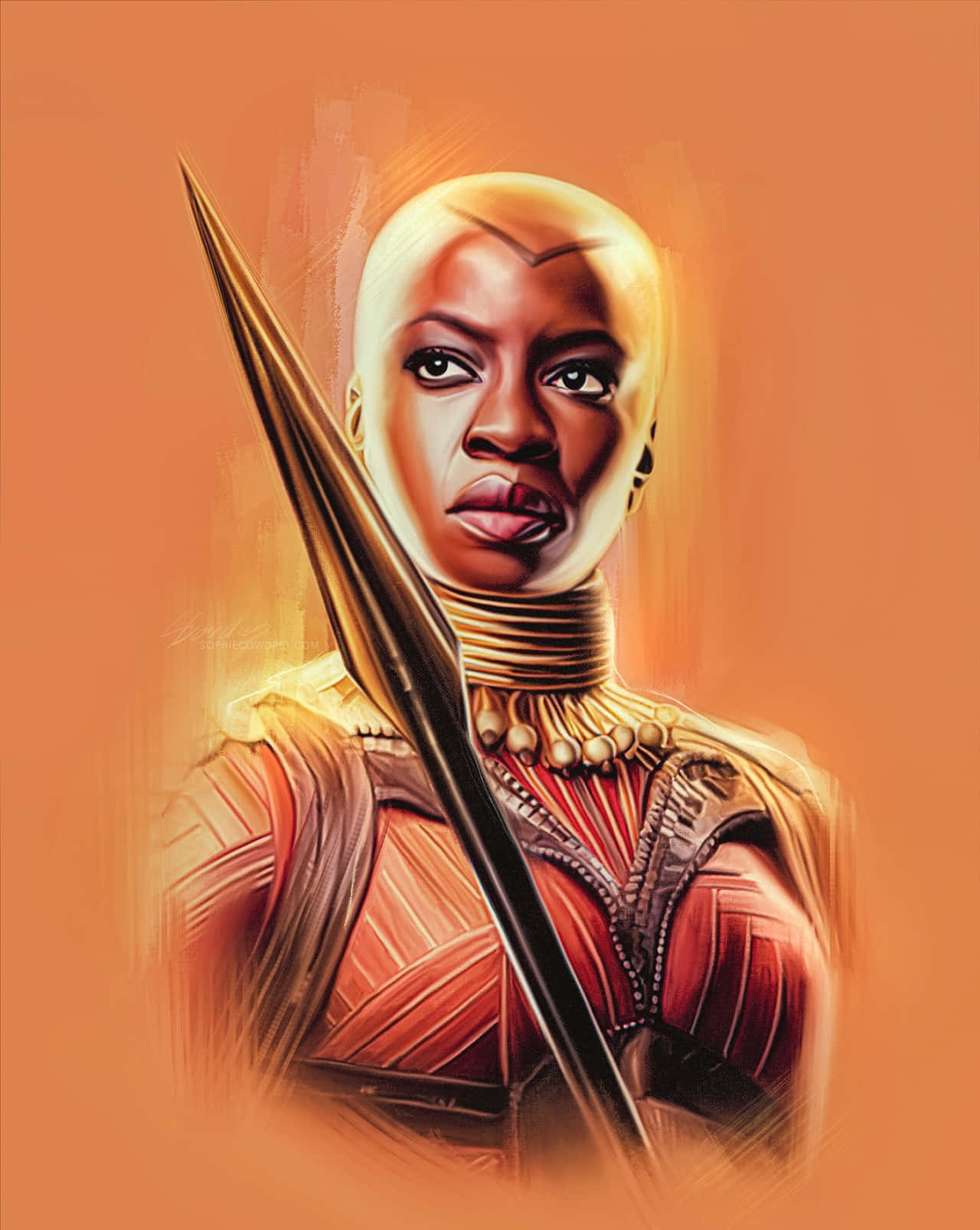 Okoye, the Fearless Wakandan Warrior Wallpaper