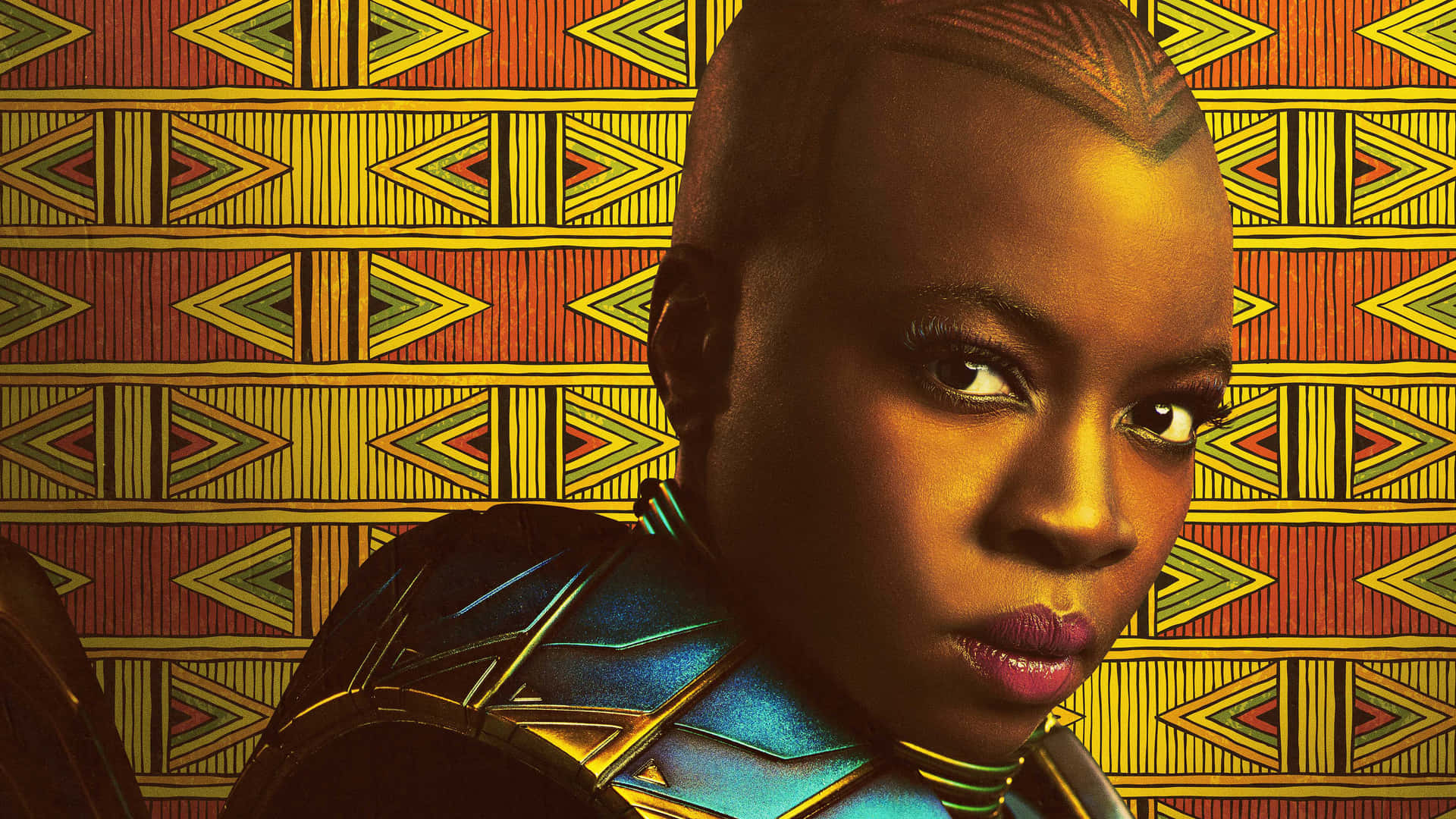 Okoye, The Fierce Wakandan Warrior from Marvel's Black Panther Wallpaper