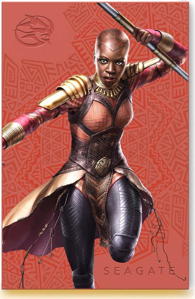 Okoye, the Strong Warrior from Black Panther Wallpaper