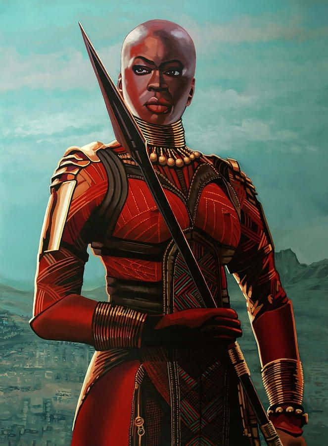 Okoye - The Fierce Wakandan Warrior Wallpaper