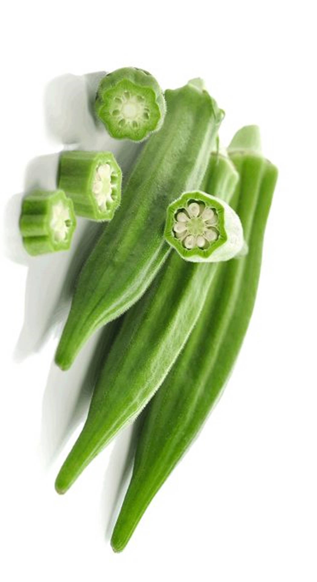 Okra Vegetable With Slices Wallpaper