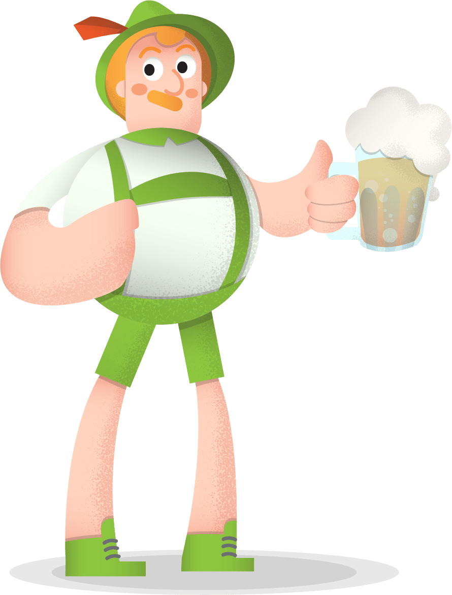 Oktoberfest Celebration Cartoon Character PNG