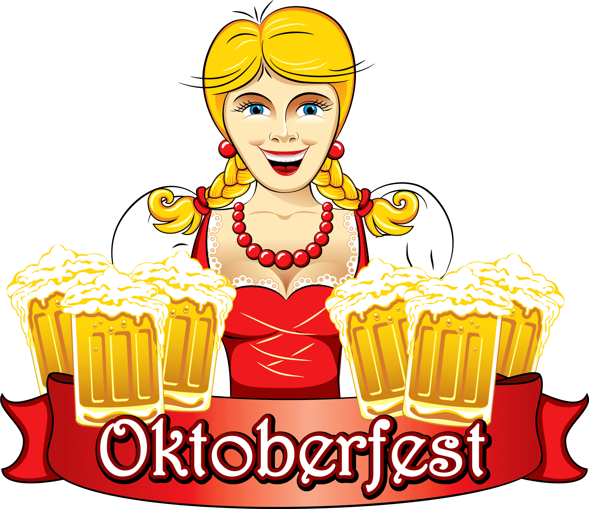 Oktoberfest Celebration Cartoon PNG