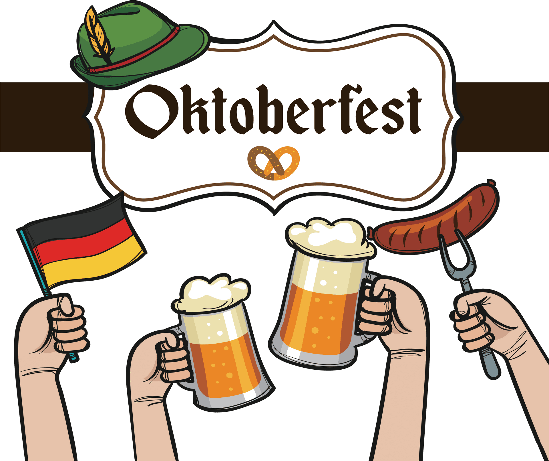 Oktoberfest Celebration Illustration PNG