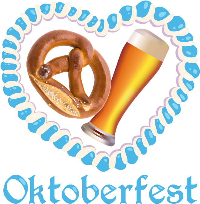 Oktoberfest Pretzeland Beer Graphic PNG