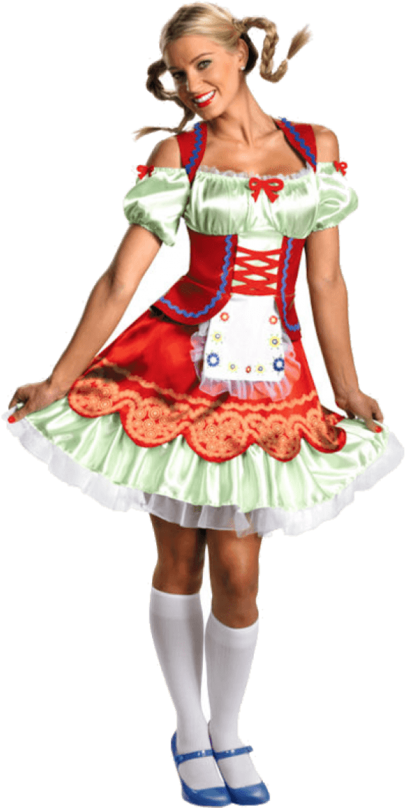 Oktoberfest Traditional Dress Woman PNG