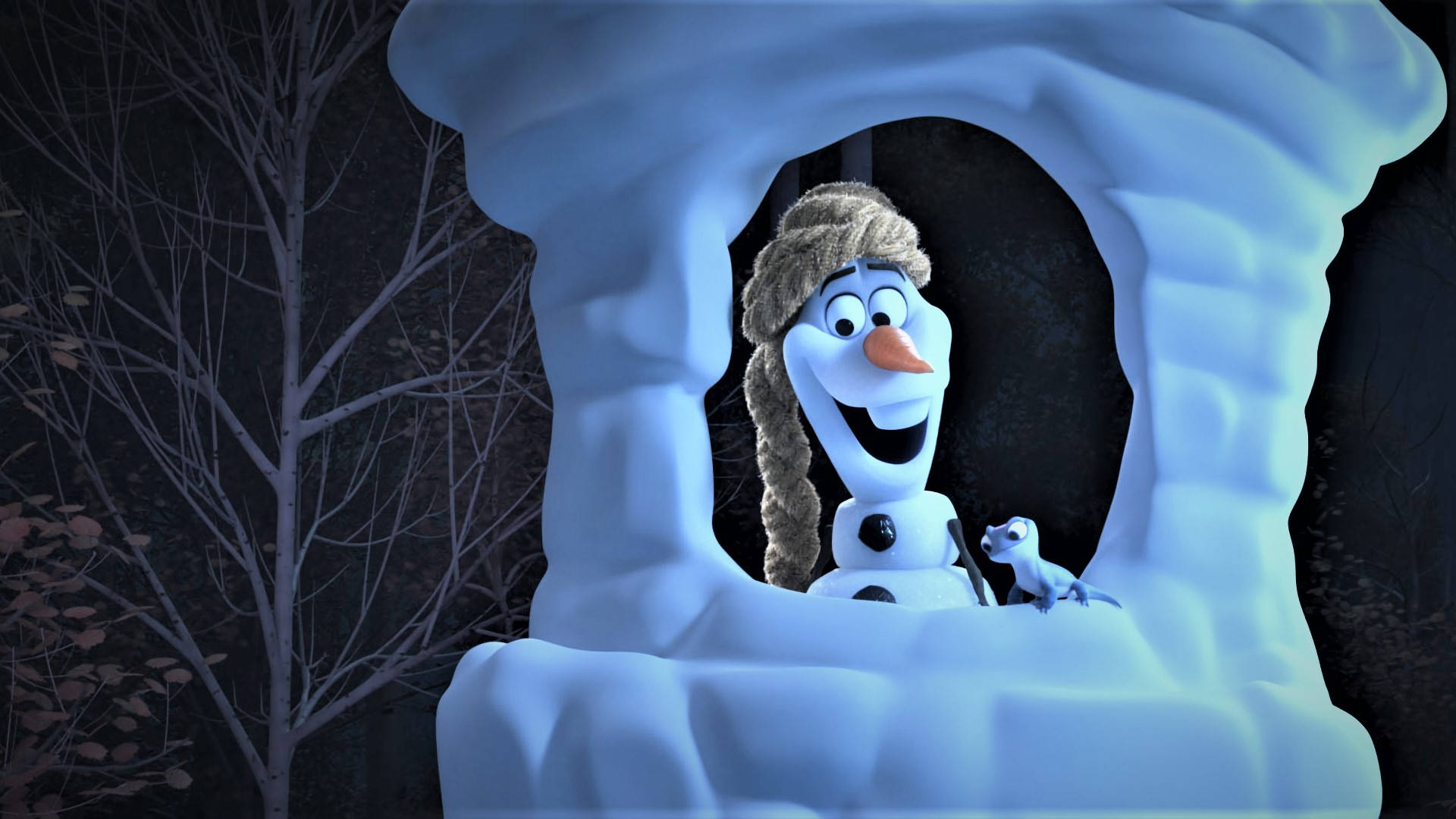 Olaf As Rapunzel Wallpaper