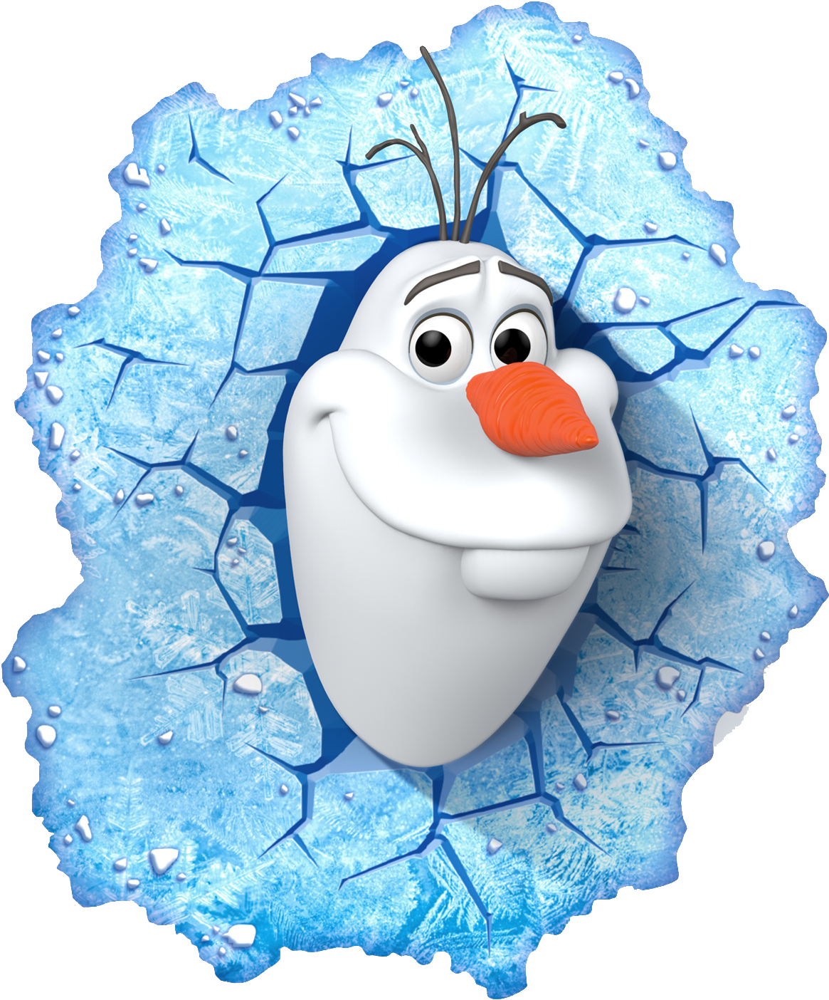 Olaf Breaking Free From Ice PNG