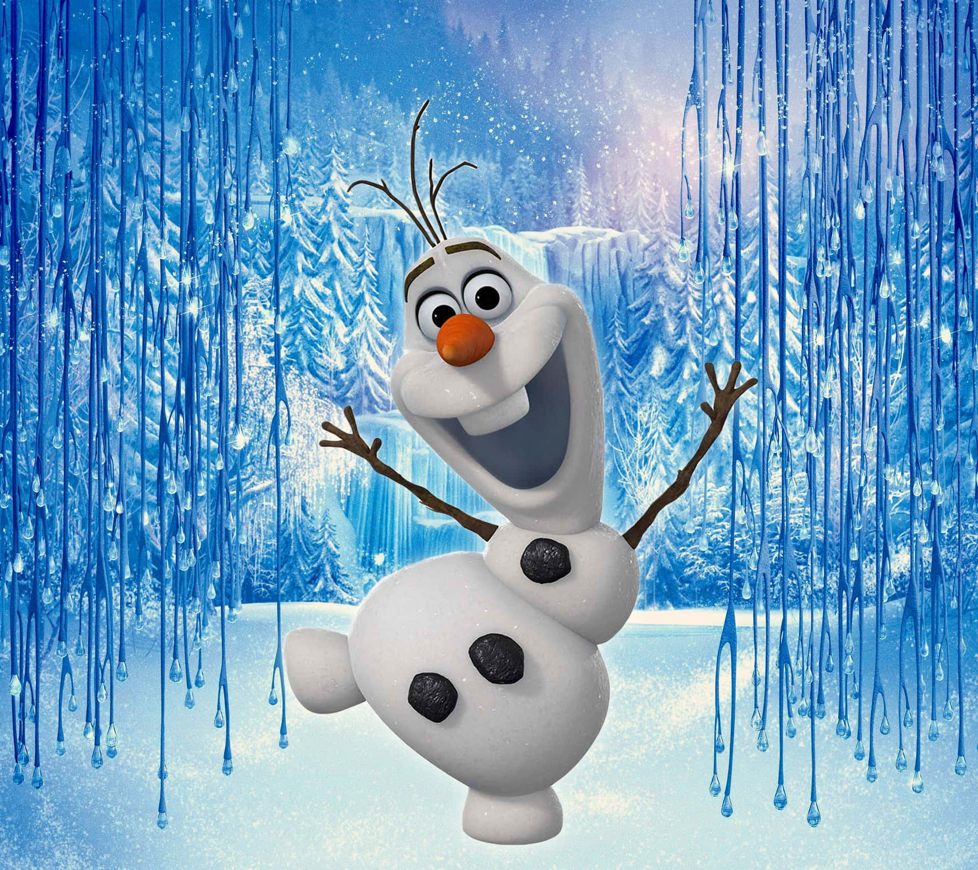 Olaf,el Adorable Muñeco De Nieve De La Película Frozen De Disney, Te Saluda Con Una Sonrisa.