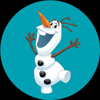 Olaf Happy Snowman Frozen PNG