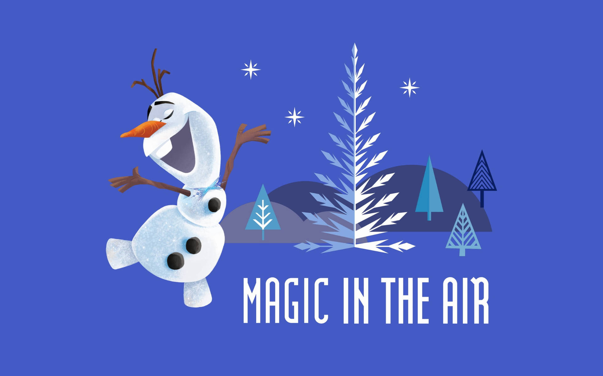 Olaf Magic In The Air Wallpaper