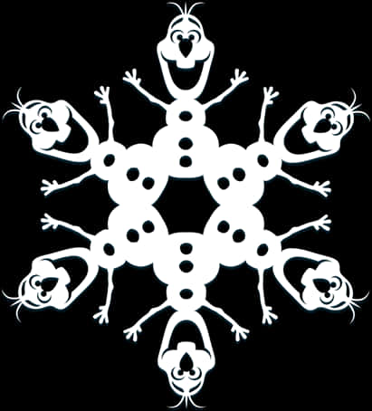 Olaf Snowflake Pattern PNG