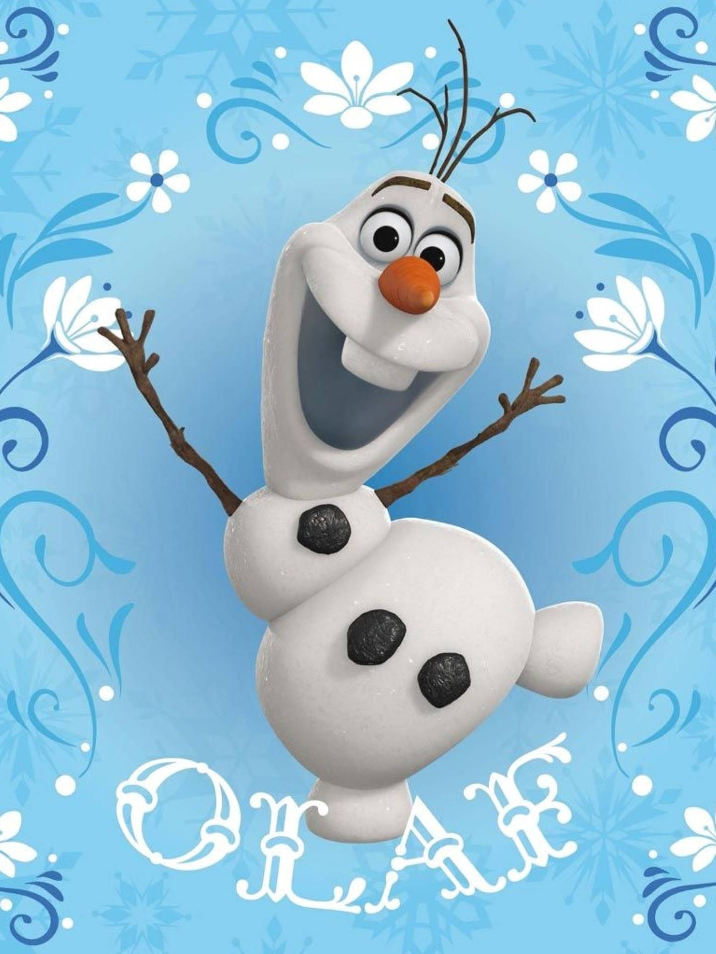 Olaf The Friendly Snowman Wallpaper
