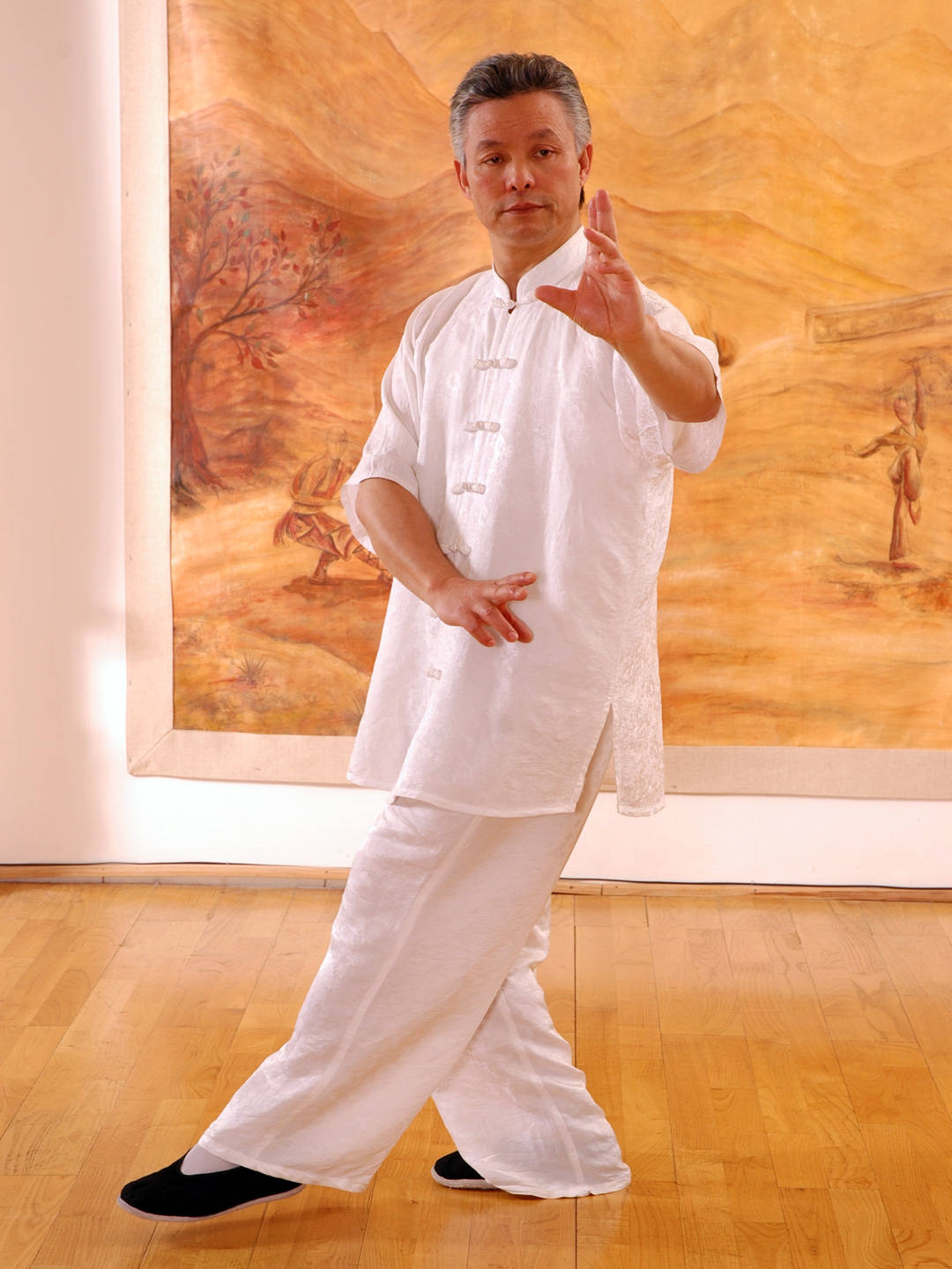 Experienced Bagua Master Practicing Martial Arts Wallpaper