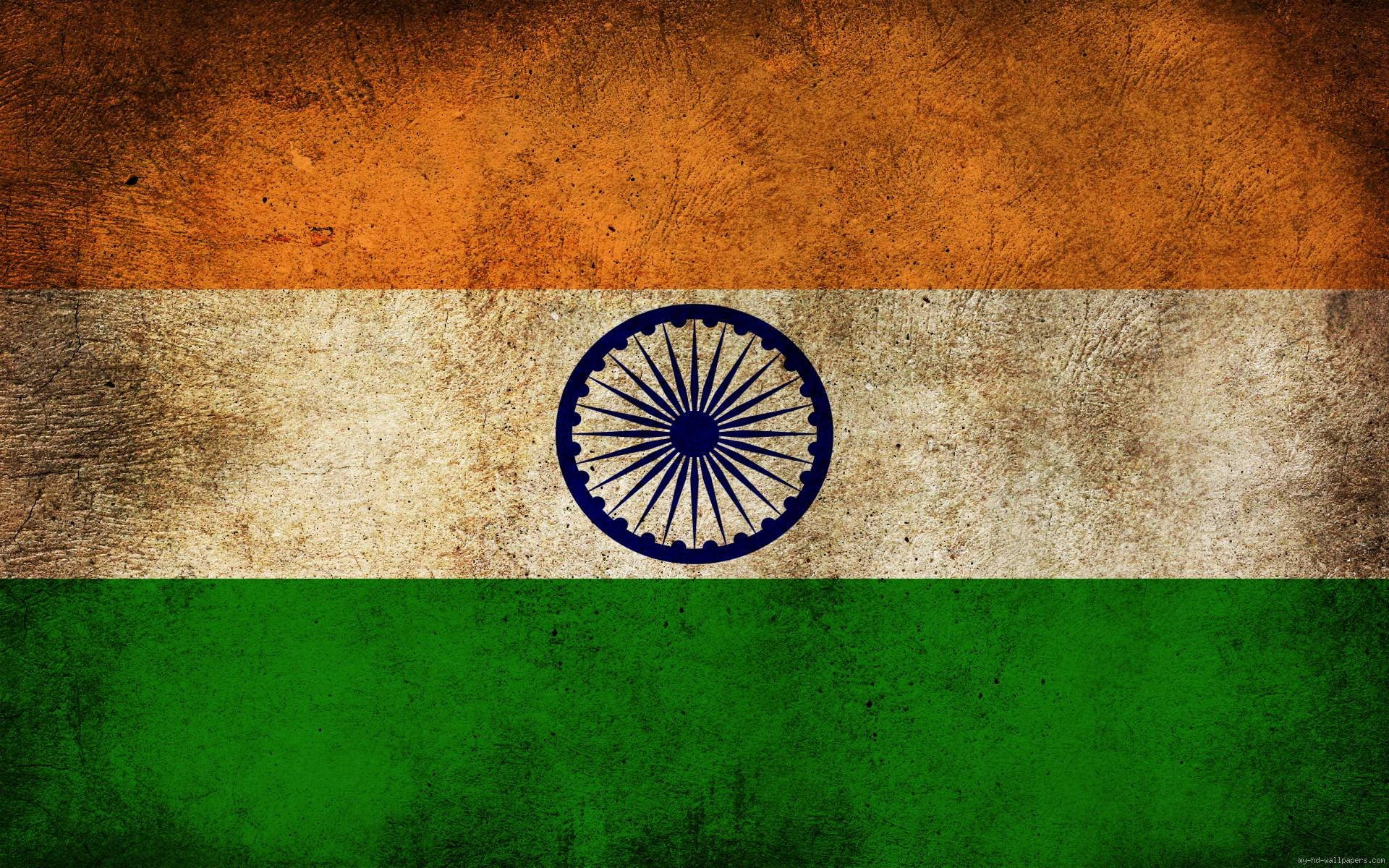 Old Beaten Indian Flag Background